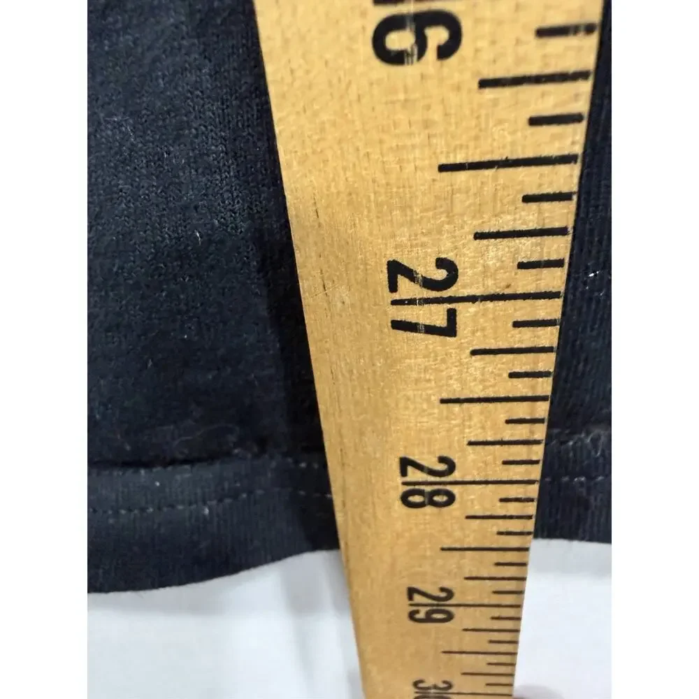 VTG Champion T Shirt L Black Script Logo Y2K Men's Short Sleeve Athletic Tee - Picture 7 of 7